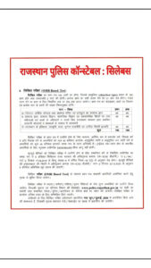 Read more about the article Rajasthan Police Syllabus In Hindi {2025 Pdf}