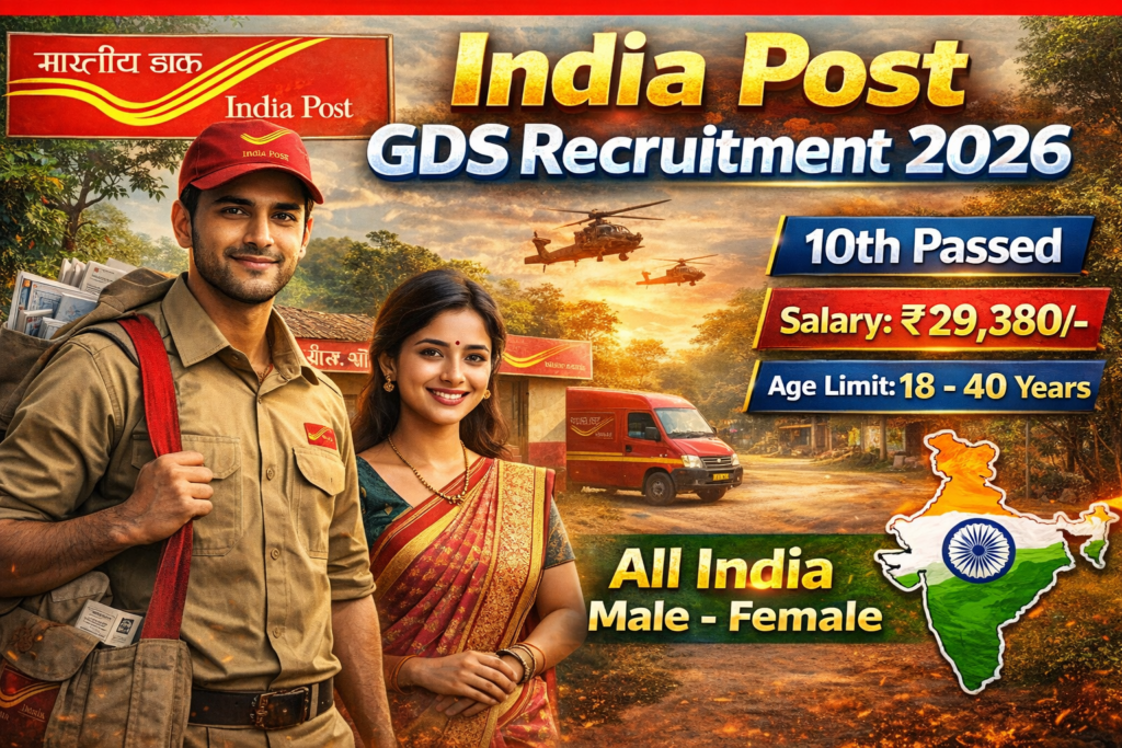 India Post GDS Bharti 2026: 28,636 वैकेंसी, 10वीं पास के लिए सुनहरा मौका